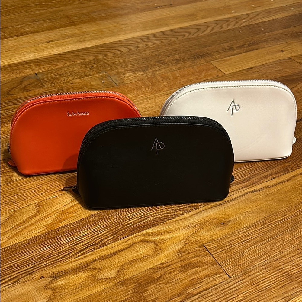 AP Black and White Pouches, Sulwhasoo Orange Pouch